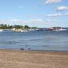 Freda Beach with Sail Boats
